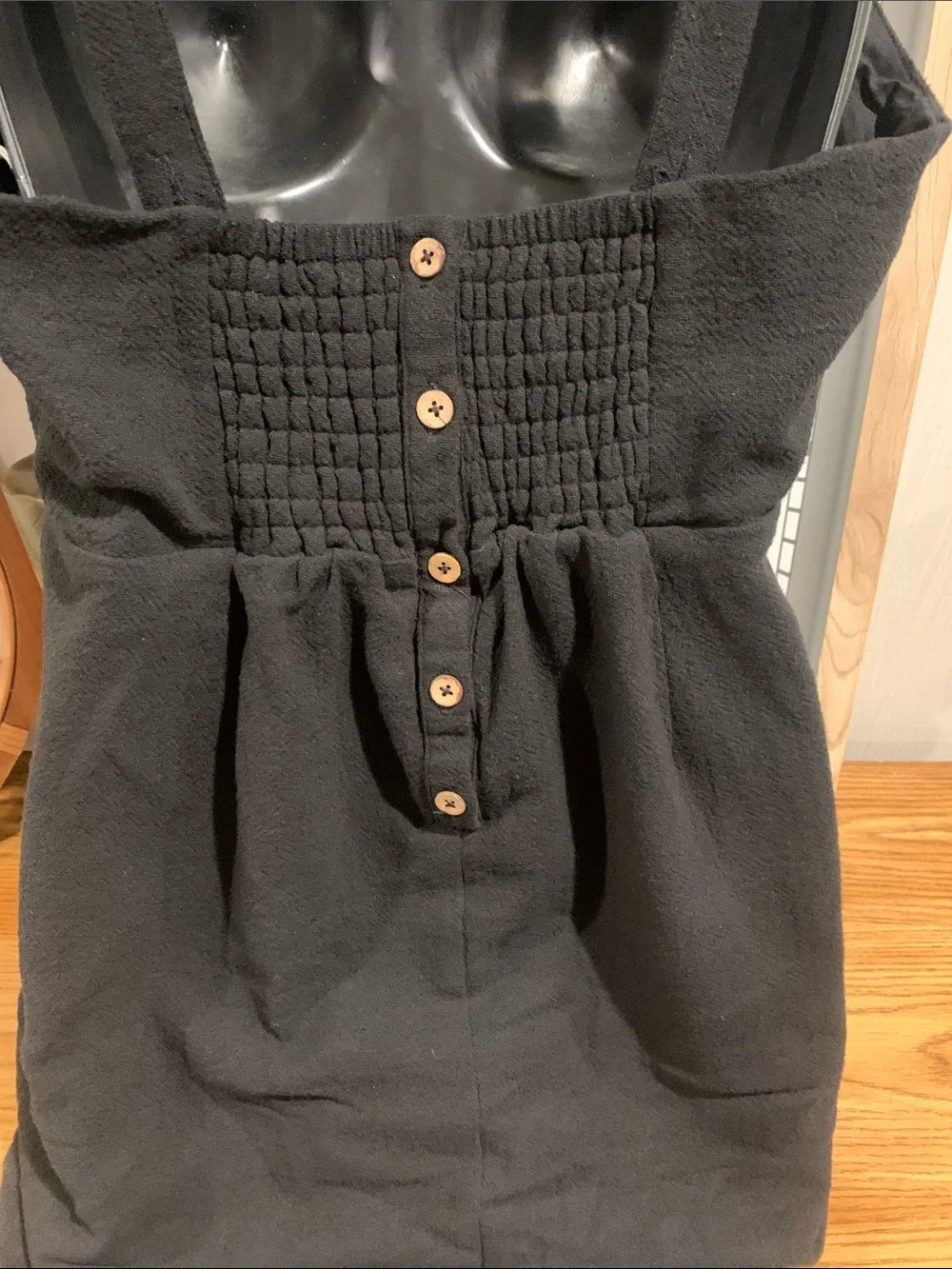 Free People Black Button-Back Backless Mini Sundress - Picture 9 of 16